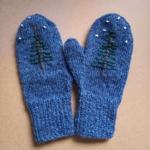 bestickte Handschuhe